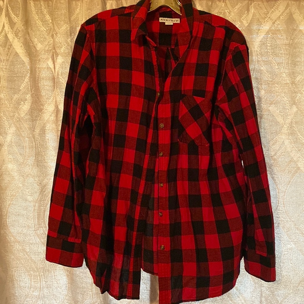Buffalo plaid button up